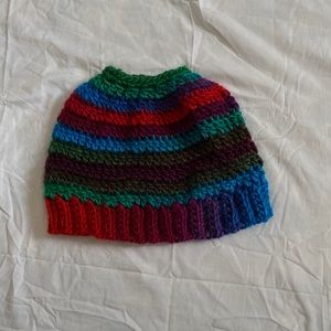 Crochet multi colored beanie